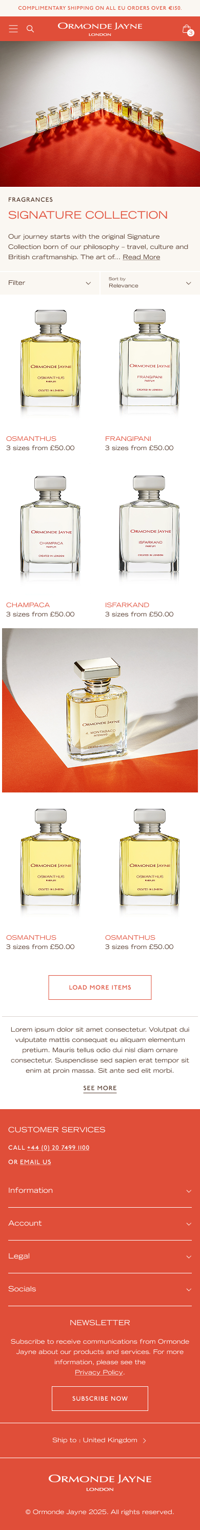 Ormonde Jayne Website Figma Artboard