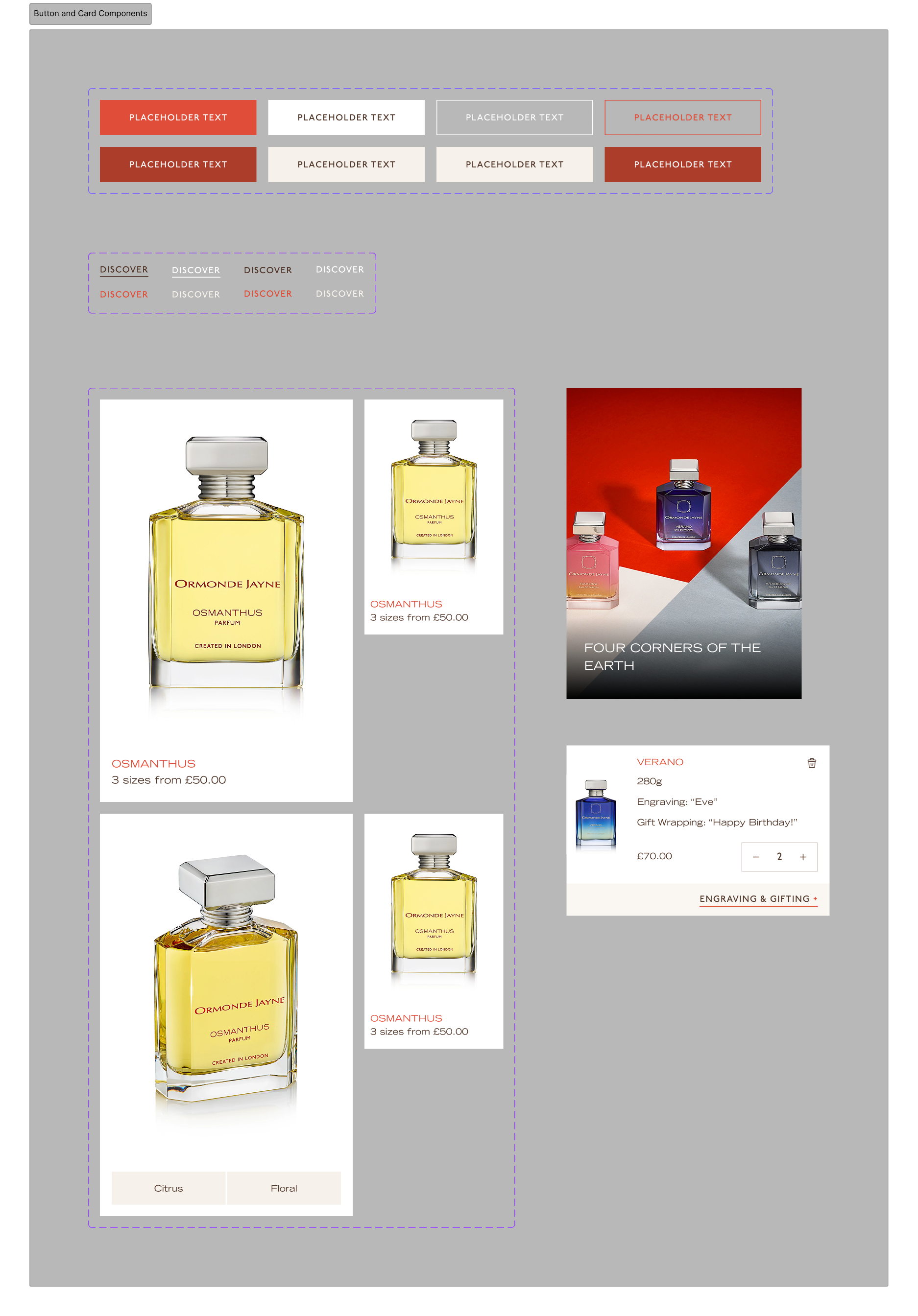 Ormonde Jayne Website Figma Artboard